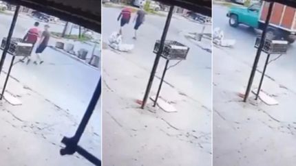 La víctima y su padre fueron embestidos por una camioneta.