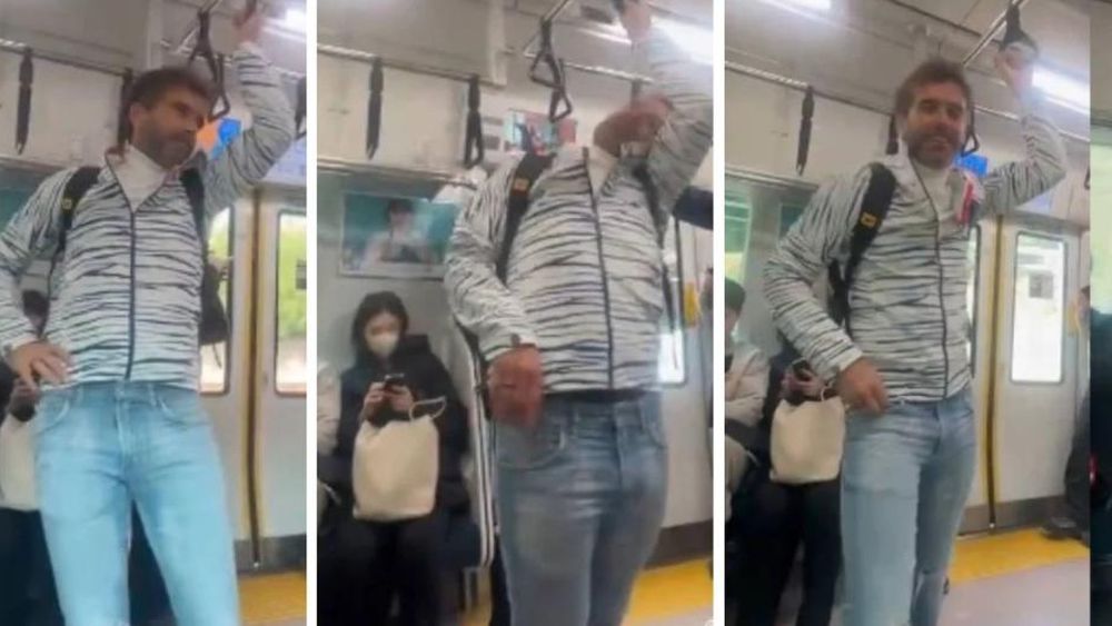 Nicolás Cabré se llevó una lluvia de críticas por una broma pesada en el tren en Japón.