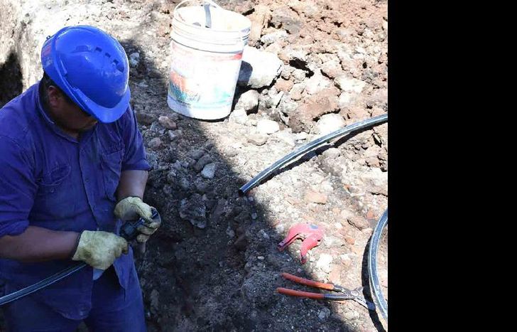La obra contempla la instalación de 450 metros de cañería para la red secundaria de agua.