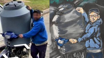 El artista toma capturas del Conurbano y lo transforma en arte.