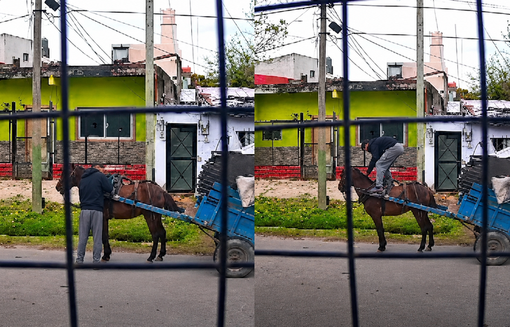El maltratador quedó filmado.