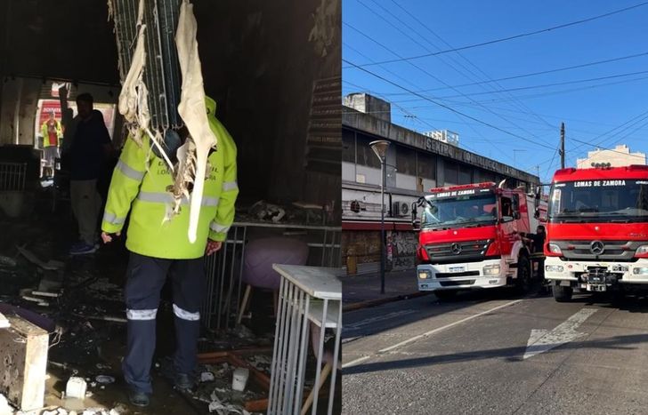 Trabajaron dos dotaciones de los Bomberos de Lomas.