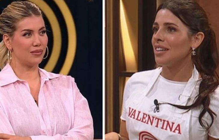 Wanda Nara y Valentina Cervantes, en MasterChef Celebrity.