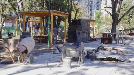 Reformas en la Plaza del Campeón, de Banfield.