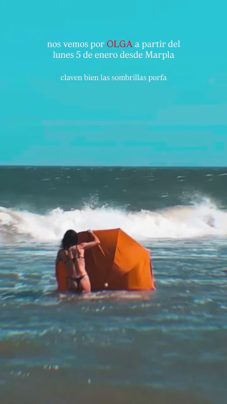 El posteo de Gimena Accardi desde Mar del Plata. 