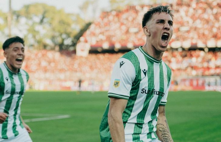 Rodrigo Auzmedi, y su primer gol en Banfield.&nbsp;