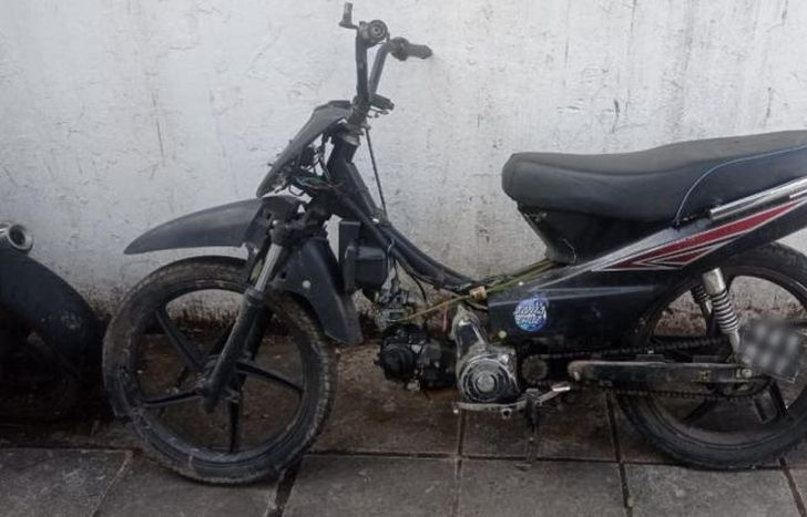 La moto recuperada.