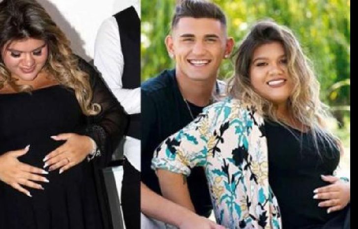 la pareja feliz con la llegada de su primer hijo.