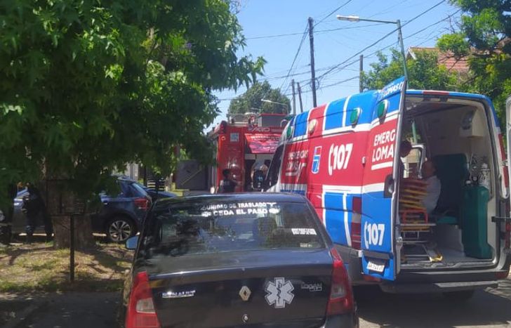 Bomberos de Lomas, Defensa Civil y Emergencias Lomas trabajaron en el lugar.
