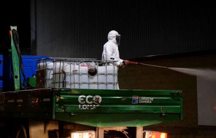 Siguen los operativos de desinfección.