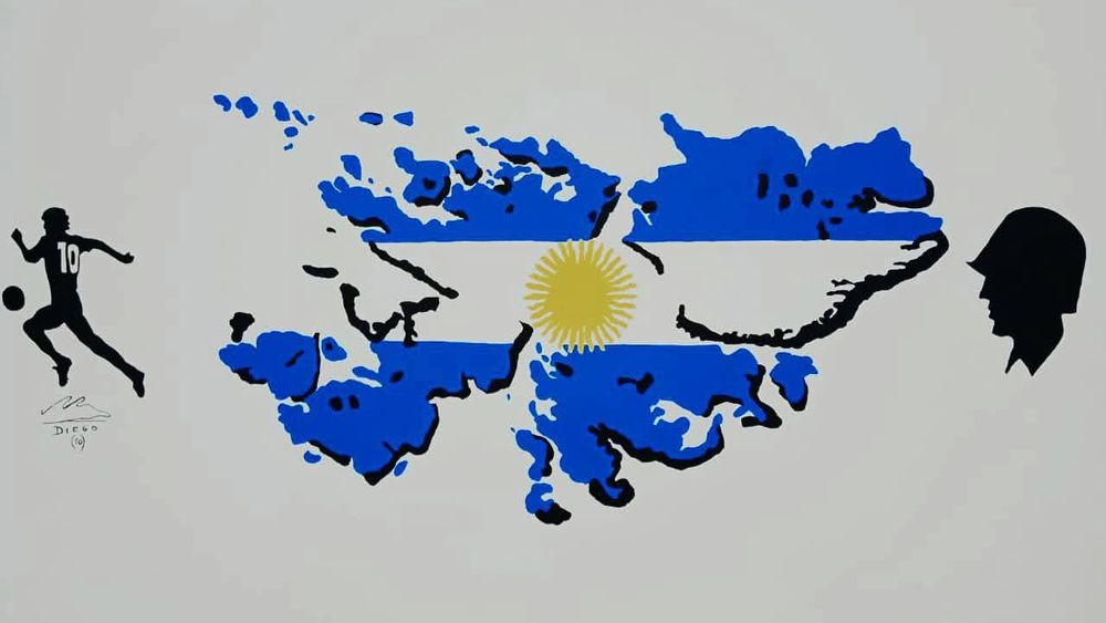 Así quedó el mural que plasmó en Lanús, Malvinas en tu Barrio.&nbsp;