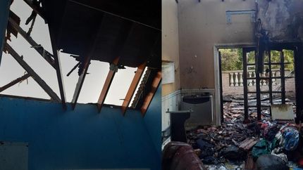 Diario La Unión | Así quedó la vivienda tras el incendio.