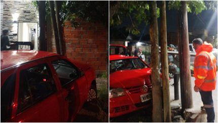 El conductor ebrio embistió un poste de Edesur en Villa Albertina.