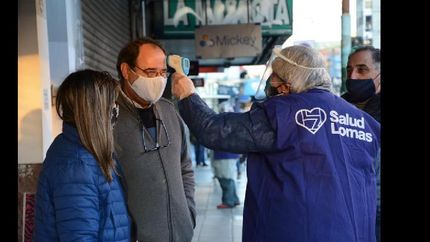 por donde se despliegan los operativos de control de temperatura y desinfeccion en lomas