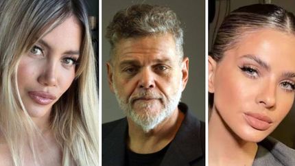 Alfredo Casero, entre Wanda Nara y la China Suárez.