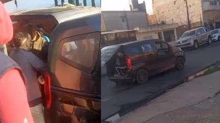 Los vecinos ataron al acusado, lo subieron a una camioneta y lo llevaron a la comisaría.