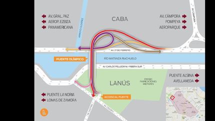 Está ubicado entre Puente Alsina y Puente La Noria.