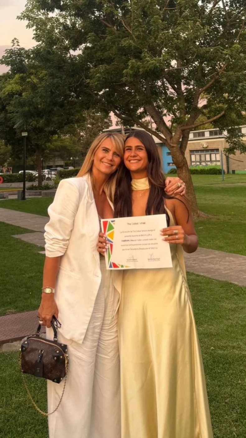 Amalia Granata y su hija Uma, de su relación con Cristian Fabbiani. 