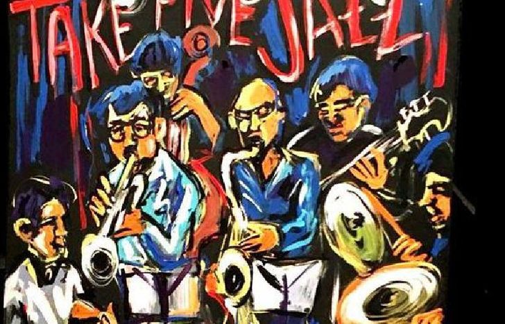 La banda, sobre el lienzo.
