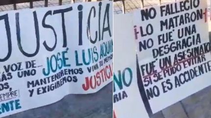 Según concentración en el Departamento Judicial de Lomas por José Luis Aquino.