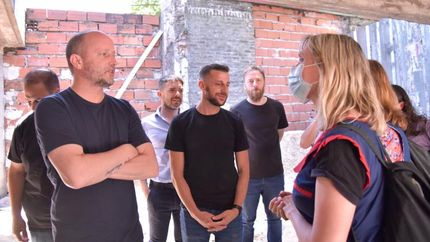 Insaurralde supervisó las obras en Temperley.