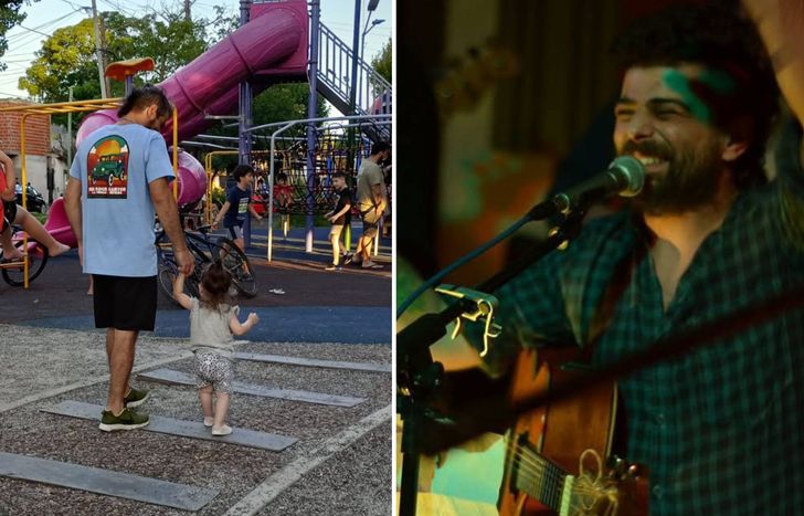 Cristian, vecino de Banfield, es amante de la música. Hoy, disfruta esa pasión junto a su amor por la paternidad.