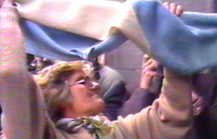 Norma Pla, en plena lucha.