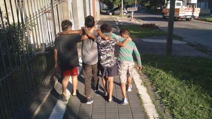 Los chicos llegan al hogar por una decisión judicial.