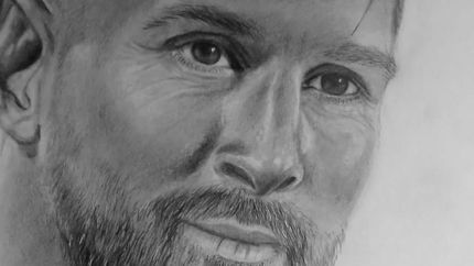 Lionel Messi, una de sus últimas creaciones. El parecido impacta.