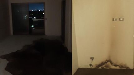 El departamento terminó con varios daños.