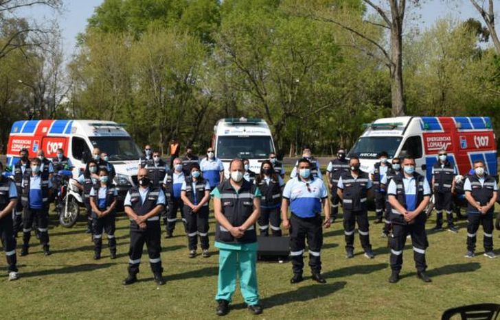 El equipo junto al secretario de Salud, Mariano Ortega Soler.