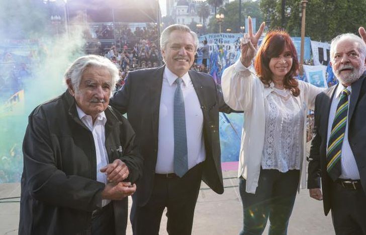 Con Lula y Mujica.