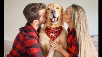 Milo junto a sus humanos: Sabrina y Lucas. Milo junto a sus humanos: Sabrina y Lucas.