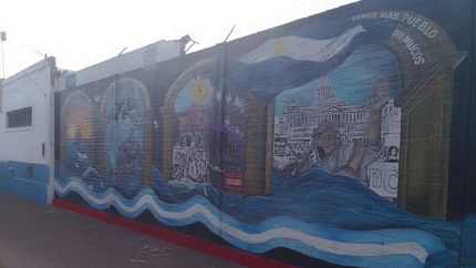 Temperley cuenta con un nuevo mural, autoría de Marcial Lazarte.