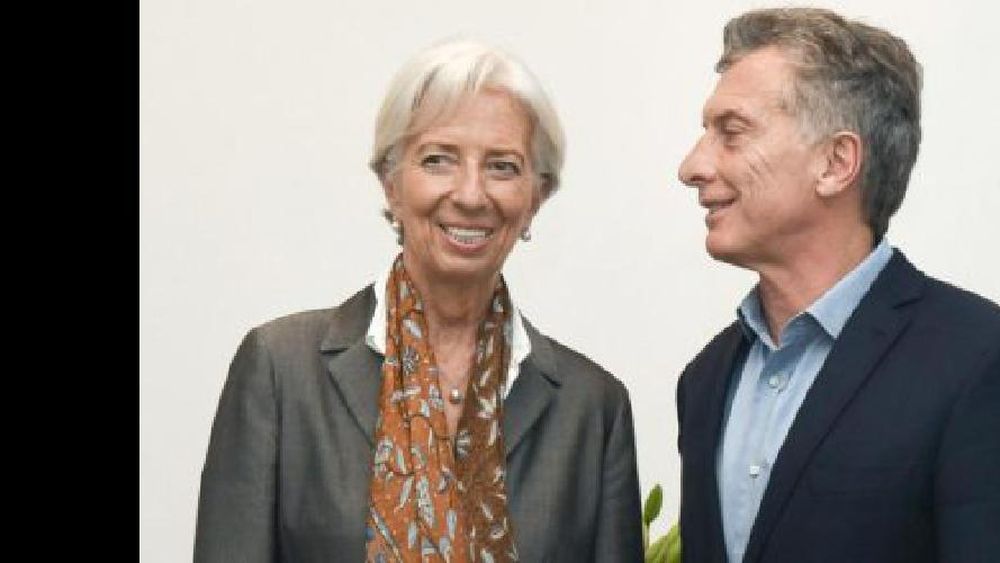 Macri junto a la titular del FMI, Christine Lagarde.