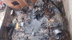Así quedó la vivienda tras el incendio.