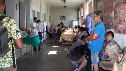 Una vez por semana se acercan para bañarse y comer algo rico.