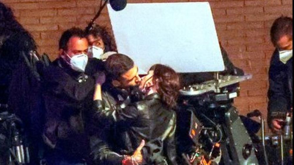 En el set.