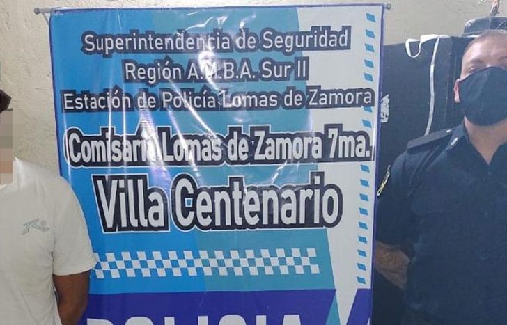 Uno de los detenidos en Villa Centenario.