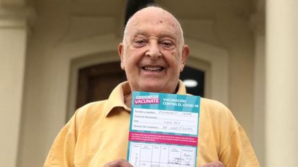 César Ariel Fioravanti, de 87 años, fue vacunado esta semana. César Ariel Fioravanti, de 87 años, fue vacunado esta semana.