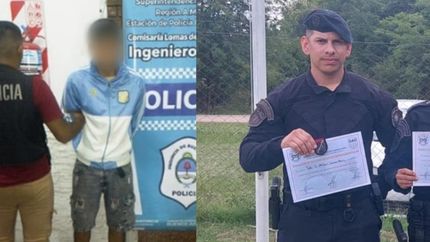 El joven detenido y el policía asesinado.