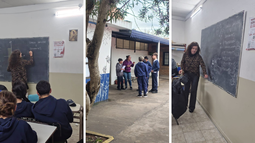 Los alumnos del colegio de Temperley recibieron una charla de una profesional del Garrahan.