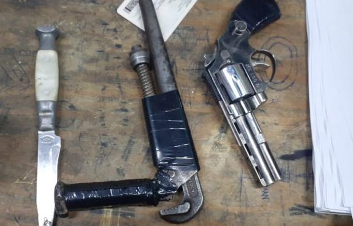 Las armas que fueron secuestradas.