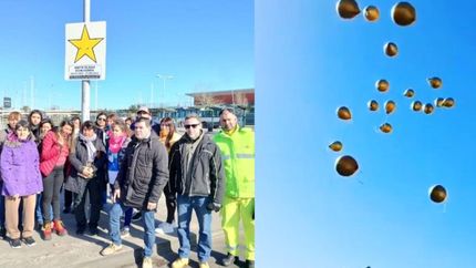 El acto fue en la terminal de colectivos de Puente La Noria, donde ocurrió el accidente.