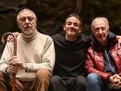 Gustavo Pardi en Parque Lezama, con Luis Bandoni y Eduardo Blanco.&nbsp;