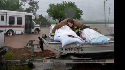 Lo que dejó el huracán Florence. La imagen, en Lumberton, Carolina del Norte