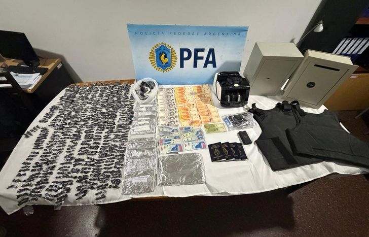 Elementos incautados a la banda narco.