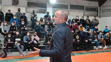 Insaurralde encabezó el encuentro en el gimnasio del parque.