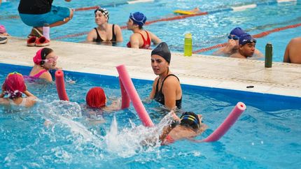 El Parque de Lomas tiene un natatorio de primer nivel.