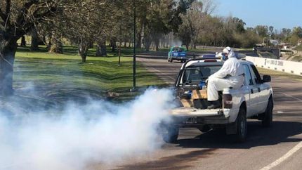 Hubo operativos de desinfección en los parques.
